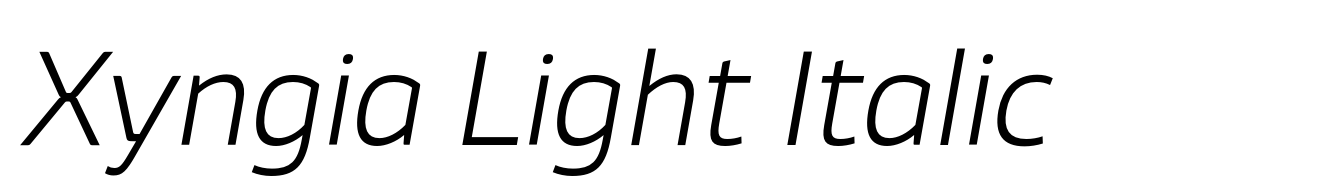 Xyngia Light Italic